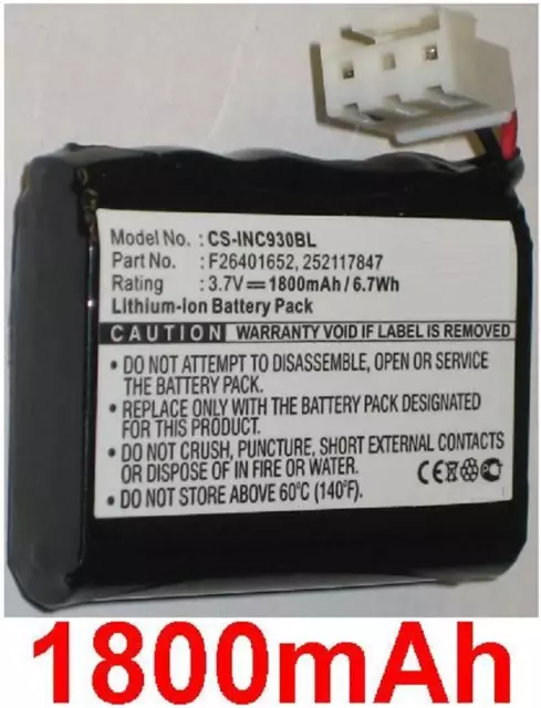 Batterie 1800mAh type F26401652, 252117847 Pour INGENICO EFT930-B