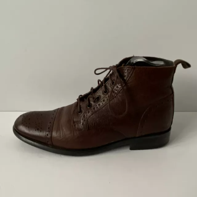 NEXT MEN'S BROWN Lace Up Brogue Ankle Boots Size 7 EU 41 VGC £12.99 ...