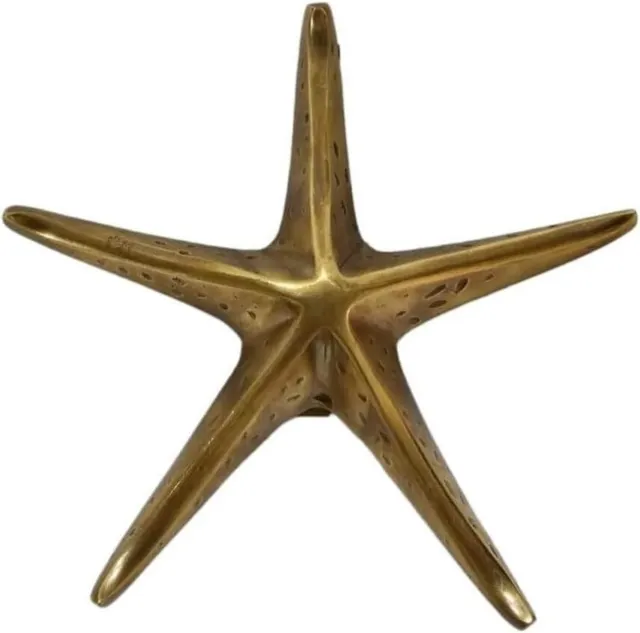 Decorative Nautical Solid Brass Star Fish Door Knocker, Holiday Gift