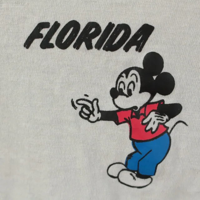 vtg 80s 90s usa single stitch t-shirt XL florida mickey mouse bootleg disney