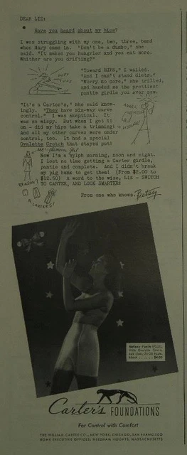 Magazine Ad* - 1942 - Carter's Foundations - World War II