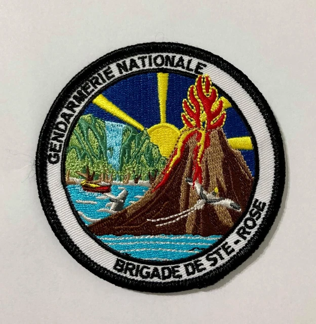 ANCIEN ÉCUSSON BRODÉ gendarmerie Sainte Rose La Réunion 974 collection