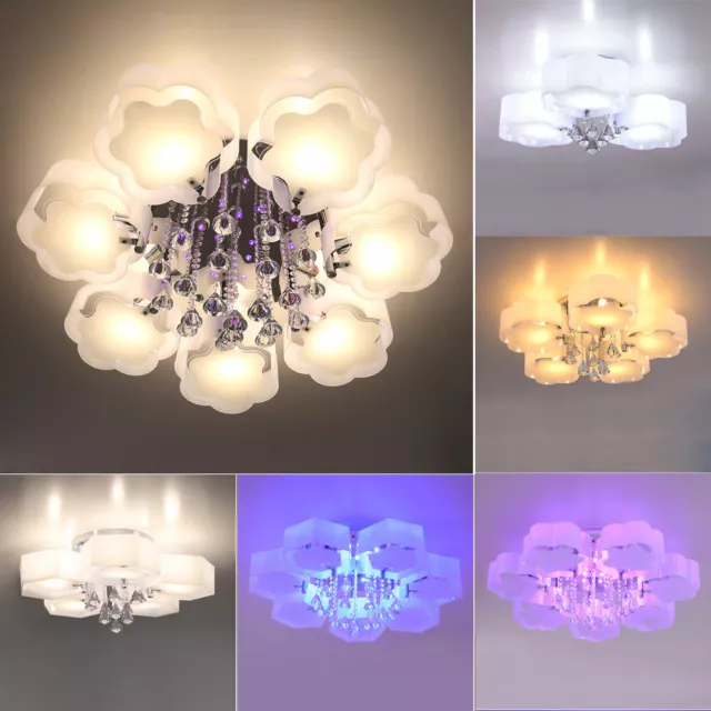 LED Crystal Ceiling Light Chandelier Lamp Kitchen Bed Modern Living Room Lights