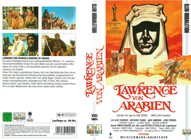(VHS) Lawrence von Arabien - Peter O'Toole, Alec Guinness, Anthony Quinn  (1962)