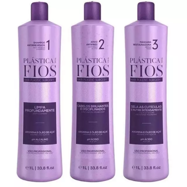 Lissage brésilien CADIVEU PLASTICA DOS FIOS - kit 1L