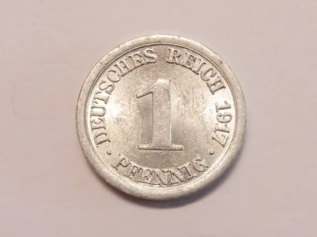 L10249    KAISERREICH Ersatzmünzen 1  Pfennig 1917 E   Aluminium