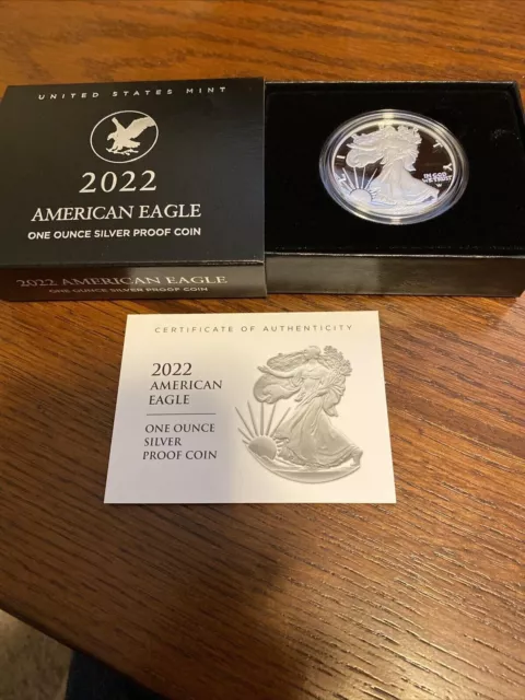 2022 S AMERICAN EAGLE SILVER Dollar PROOF AE Type 2 San Francisco 1oz .999 22EM