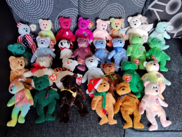 Large Collection Of 29 Ty Beanie Babies With Tags