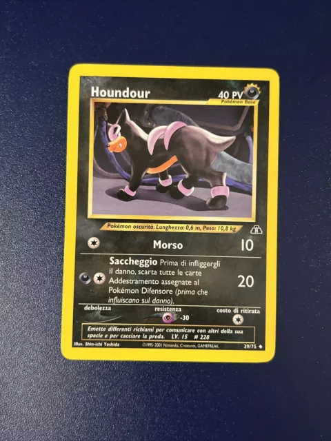 Pokemon Non Commun Ita Neo Discovery 39/75 Houndour