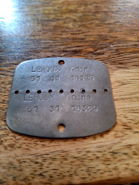 PLAQUE D'IDENTITÉ MILITAIRE Francaise - WW2 EUR 19,00 - PicClick FR