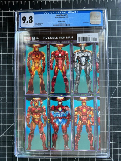 Marvel Invincible Iron Man #5 2023 Bob Layton Connecting Armor Cover CGC 9.8