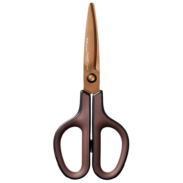 PLUS JAPAN Schere schwarz-braun 17,5 cm