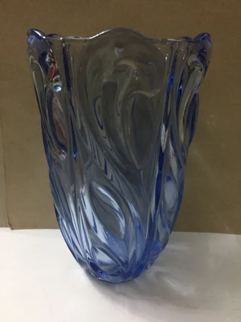 Studio Art Glass Light Blue Glass Vase,Murano Glass,Czech,Scandinavia Glass