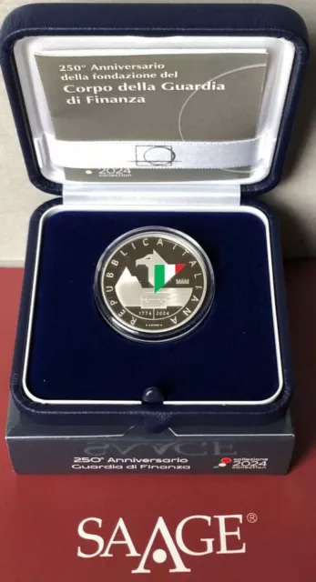 🇮🇹​ Italia 2024 Guardia Di Finanza Moneta 5 Euro Argento Proof 🇮🇹