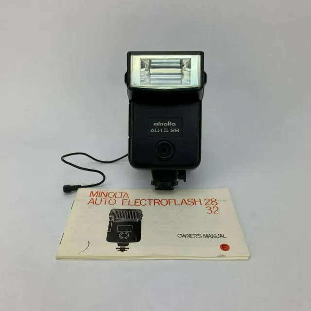 Minolta Auto Electroflash 28 Flash w/ Owners Manual