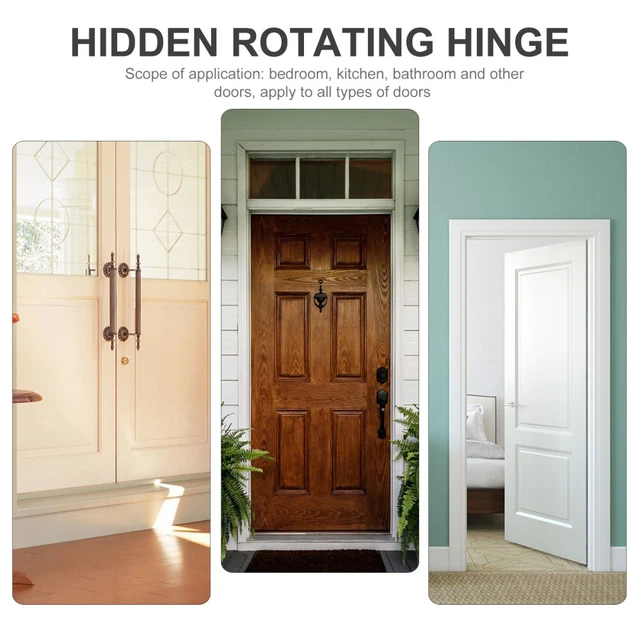 Cerniere Girevoli 360° Per Porte - 2 Pezzi In Acciaio Inox, Rotazione Nascosta, 56x15.5mm - Foto 8