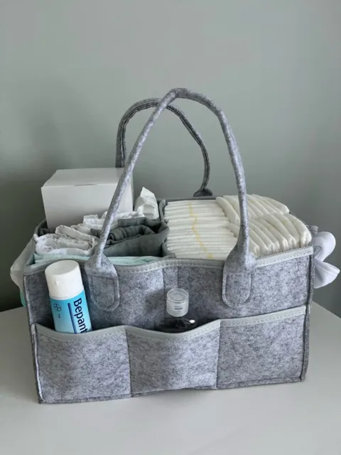 Diaper Caddy Organizer Portable Holder Bag Nursery Baby Essiantials Storage Tote 15