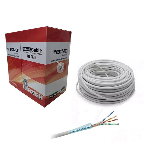 MATASSA 100 MT METRI CAVO DI RETE FTP CAT 5E LAN ETHERNET M BOBINA 5E MATASSA 100 MT METRI CAVO DI RETE FTP CAT 5E LAN ETHERNET M BOBINA 5E