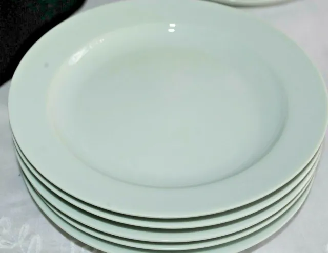 Arzberg Hutschenreuther Gruppe Germany Lot 4 Salad Plates Solid Grey/Green