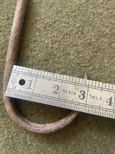 ANTIQUE IRON S HOOK Hand FORGED  Farmhouse Steampunk Repurpose Plant Hanging 3
