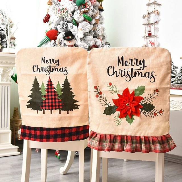 Funda para silla de Navidad cómoda comedor ecológica poliéster impermeable
