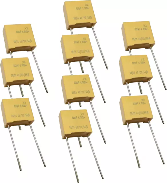 AERZETIX - C46540 - Lot de 10 - Condensateur Polypropylène X2 - THT - 220nF...