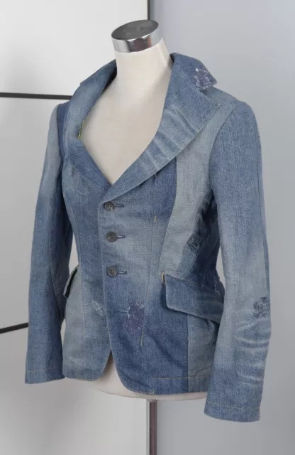 Comme Des Garcons Junya Watanabe Denim Jacket L/M Deconstructed Womens Runway