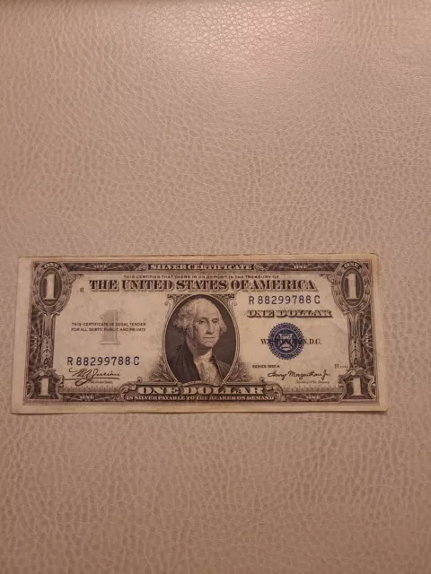 Fancy Serial Number $1 Dollar Bill Rare US SILVER CERTIFICATE 1935A LUCKY 88..88