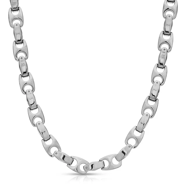 HEAVY BIKER 9.5 mm Tungsten Carbide Men s Necklace TUC002 FREE SHIPPING 103.82 PicClick UK