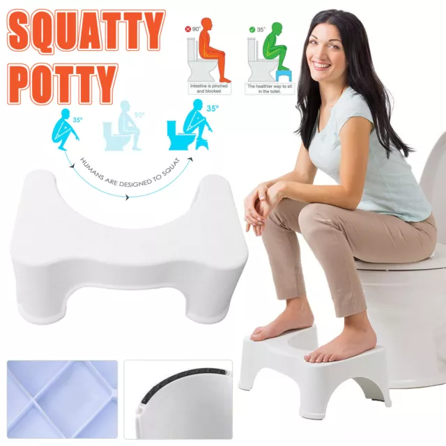 1X Sit and Squat Squatty Potty Stool ECO NON-SLIP Toilet Stools Healthy AU Stock