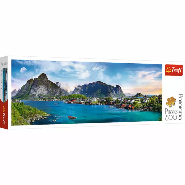 Puzzle panoramique Trefl L'archipel des Lofoten, Norvège, 500 pièces, 66 x 23...