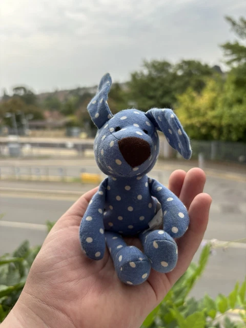 JELLYCAT JELLY KITTEN Tiny Blue Spotty Dog Soft Toy Plush Retired Rare jellycat-jelly-kitten-tiny-blue-spotty-dog-soft-toy-plush-retired-rare