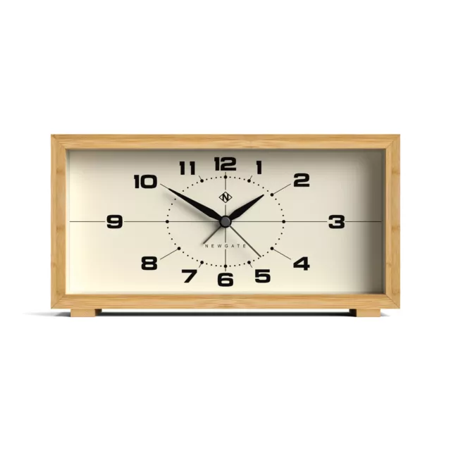 Newgate Lemur Alarm Clock - Bamboo - Mid-Century Modern Design - Retro-Inspired