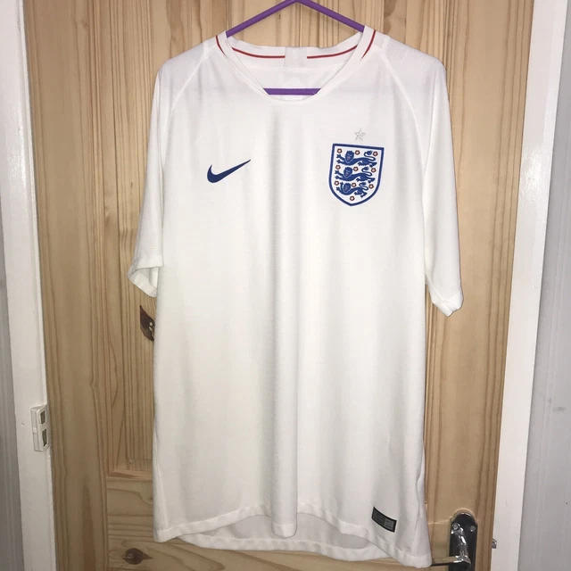 Mens England authentic 2018 Home Shirt Nike X Large White