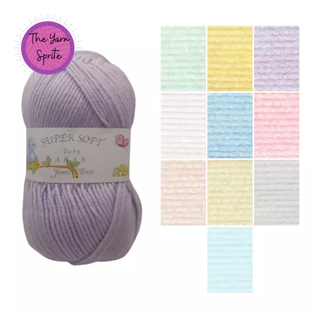 James C Brett Super Soft Baby Aran 100g Yarn/Wool for Knitting & Crochet