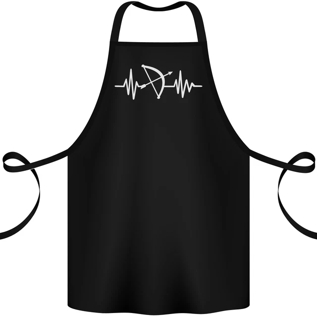Pulse Archery Archer Funny ECG Cotton Apron 100% Organic