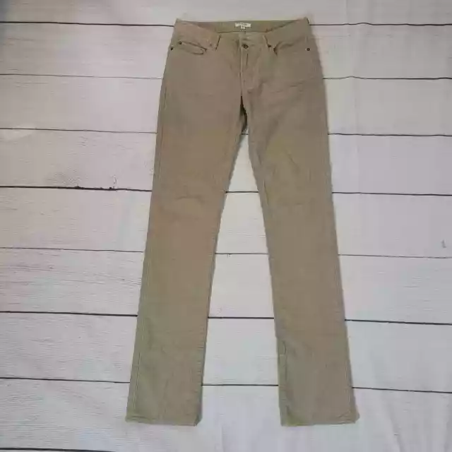 Helmut Lang Size 28 Stovepipe Straight Skinny Tan Corduroy Mid Rise Pants Casual