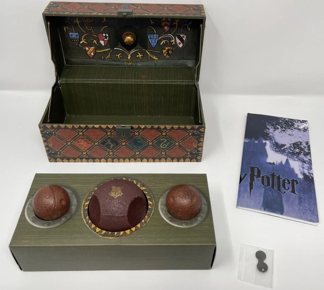 HARRY POTTER COLLECTIBLE Quidditch Set Keepsake Box Complete W/ Key
