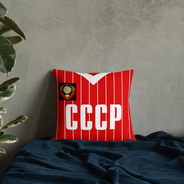 URSS CCCP Football Classic Housse Coussin Déco Maillot Coupe du Monde 1982 Foot