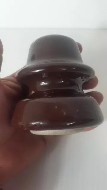 Vintage Antique Ceramic Porcelain Electrical Insulators Telephone Pole Brown