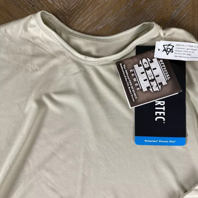 Lot of (2) New POLARTEC GEN III (ECWCS) Cold Weather Small/Short Undershirt's