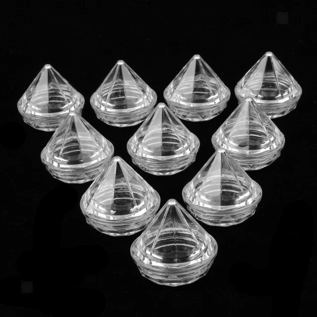 10pcs Clear Empty Cream Balm Lotion Container Jar Box Pots 5g DIAMOND SHAPED .FY