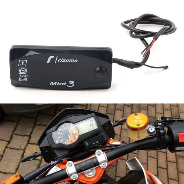 Auto LED Digitale 3 in 1 Tempo Temperatura Tensione Voltmetro Termometro Moto