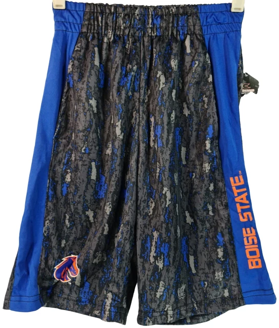 Colosseum Ragazzi' Boise State Broncos Taglierino Stampato Shorts, Grigio/Blu