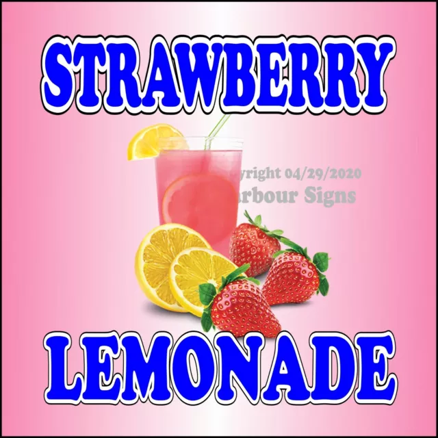 Strawberry Lemonade DECAL (Choose the Size) Drinks Concession Food Truck Sticker