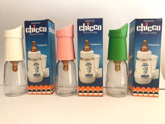 Vintage chicco babyflasche, tuttaprova new old stock, baby bottle feeding bottle