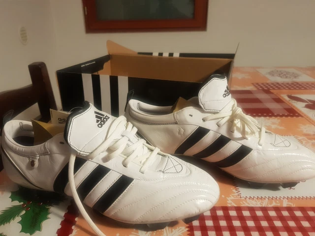 Scarpe da calcio adidas adiPURE TRX FG pelle bianca, nuove con scatola originale