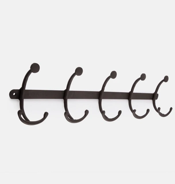 Rejuvenation Hardware 5 Iron Double Hook Rack C0939 Pottery Barn