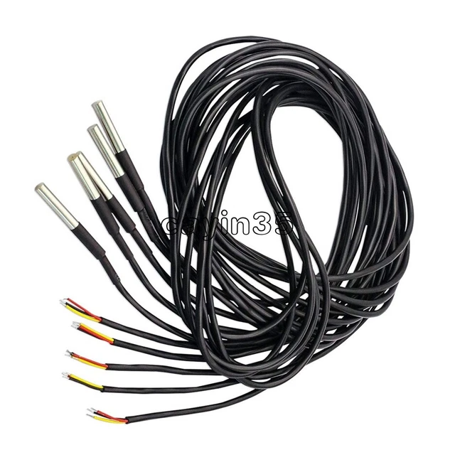 Humidifier Cable 3M WATERPROOF DS18B20 Digital Temperature Humidity Sensor Probe ...
