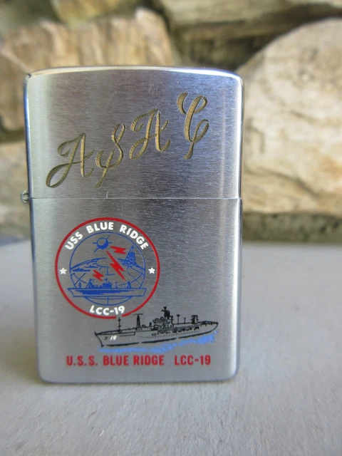 VINTAGE ZIPPO U.S.S. Blue Ridge LCC-19 Lighter New in Case